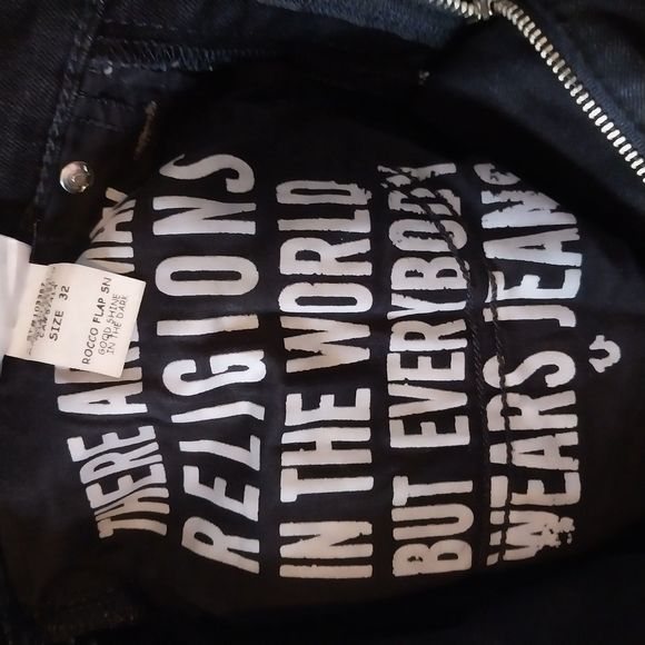 Men's LIKE NEW True Religion Black Rocco Skinny Jeans - Size 32/32 - Picture 9 of 9